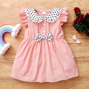 Polka Dot Bow Detail Dress